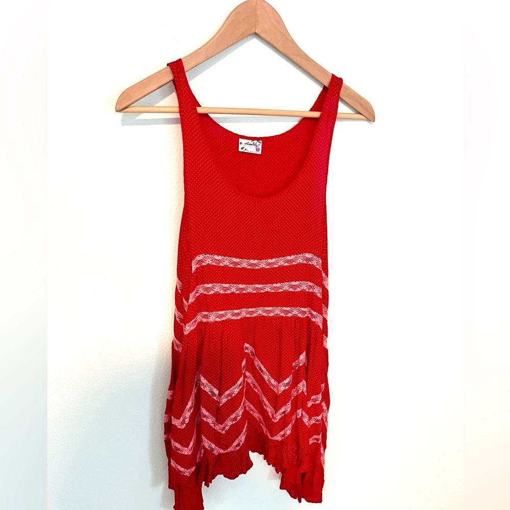 Free People Voile and Lace Trapeze Slip